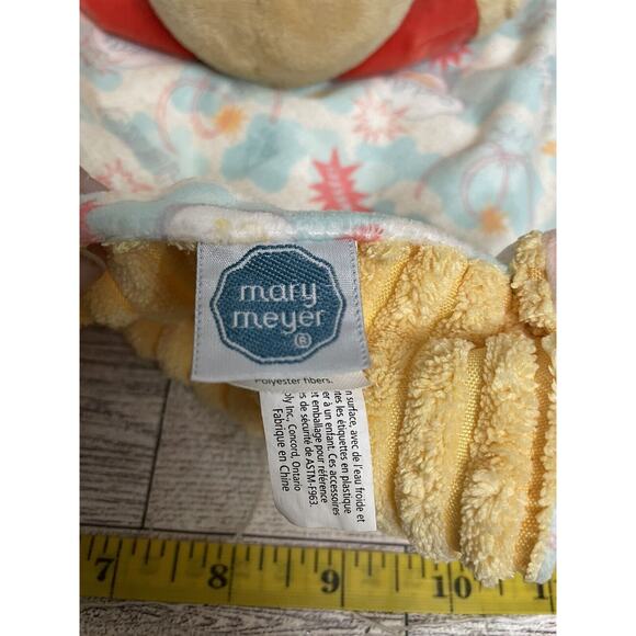 Mary Meyer Raccoon Super Hero Lovey Knotted Ribbed Security Blanket 14x14 Soft - Picture 6 of 11